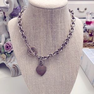 Authentic Tiffany heart toggle necklace